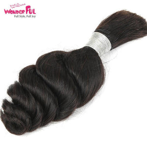 WA...WONDERFUL Loose Wave 10"-30" M Brazilian Remy Hair Nature Color Human Braiding Hair Bulk Human Hair Braids - BzilHair – Brazilian Hair