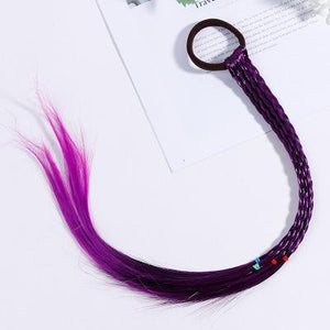 New Girls Colorful Wigs Ponytail Hair Ornament Headbands Rubber Bands Beauty Hair Bands Headwear Kids Hair Accessories Head Band - BzilHair – Brazilian Hair