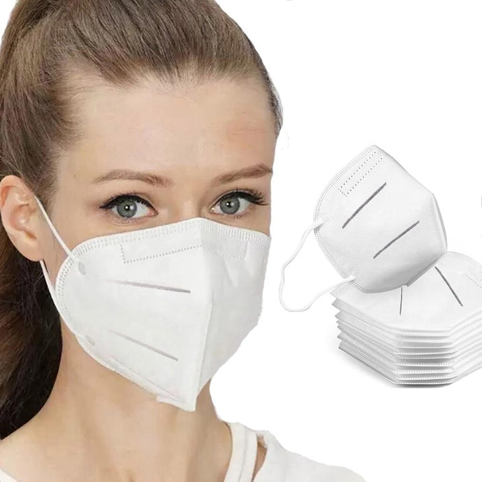 KN95 Mask 5 Layer Protection Breathable Face Mask (20 pcs) – Filtration>95% with Comfortable Elastic Ear Loop | Non-Woven Polypropylene Fabric (White) - BzilHair – Brazilian Hair