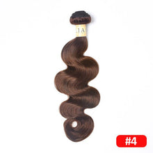 Load image into Gallery viewer, Brazilian Hair Weave Bundles Ombre Body Wave Bundles 1B/99J/#27/Burgundy/#2/#4/Colors AliAfee Hair Non Remy Human Hair Extension - BzilHair – Brazilian Hair