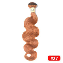 Load image into Gallery viewer, Brazilian Hair Weave Bundles Ombre Body Wave Bundles 1B/99J/#27/Burgundy/#2/#4/Colors AliAfee Hair Non Remy Human Hair Extension - BzilHair – Brazilian Hair