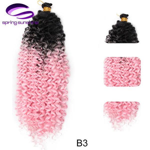 14inch Long Brazilian Synthetic Ombre Braiding Hair Extensions Water Wave Crochet Braids Hair Bundles Afro Kinky Twist Crochet - BzilHair – Brazilian Hair