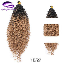 Load image into Gallery viewer, 14inch Long Brazilian Synthetic Ombre Braiding Hair Extensions Water Wave Crochet Braids Hair Bundles Afro Kinky Twist Crochet - BzilHair – Brazilian Hair