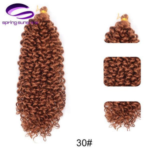 14inch Long Brazilian Synthetic Ombre Braiding Hair Extensions Water Wave Crochet Braids Hair Bundles Afro Kinky Twist Crochet - BzilHair – Brazilian Hair