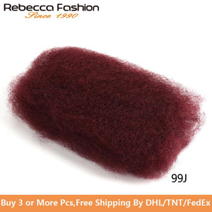 Rebecca Remy Human Hair Bulk No Attachment Brazilian Afro Kinky Curly Bulk For 1Pc Braiding Crochet Braids Light as a Feather - BzilHair – Brazilian Hair