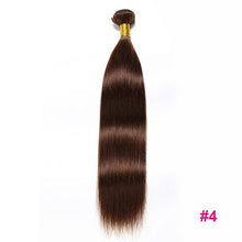 Load image into Gallery viewer, Straight Hair Bundles Brazilian Hair Weave Bundles Human Hair Bundles 4 or 3 Bundles Non Remy Hair Extensions Natural Black - BzilHair – Brazilian Hair