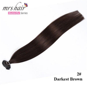 MRSHAIR Pre Bonded Flat Tip Hair Extensions 14" 18" Machine Made Remy Straight Capsules Keratin Fusion Hair - BzilHair – Brazilian Hair