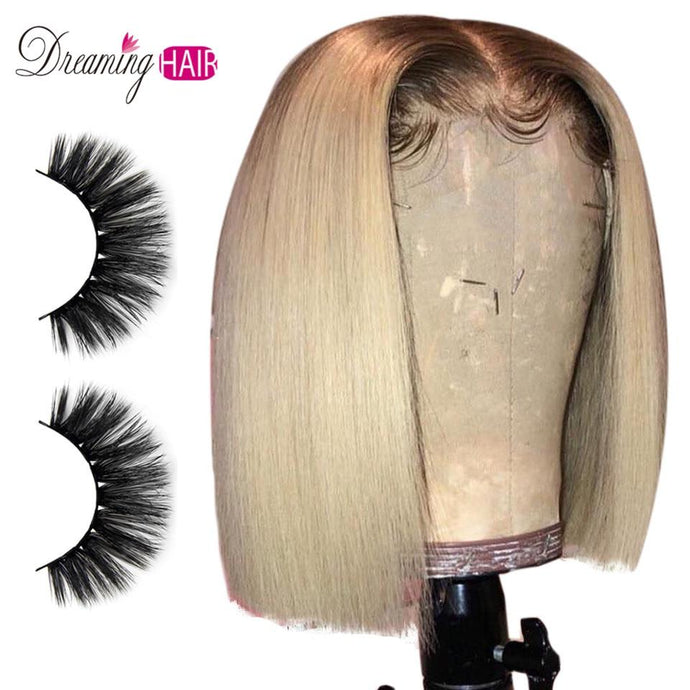 Brazilian Hair 613 Blonde Lace Front Wig Short Pixie Bob Lace Front Human Hair Wigs For Black Women 1B613,1B ,613 Lace Front Wig - BzilHair – Brazilian Hair