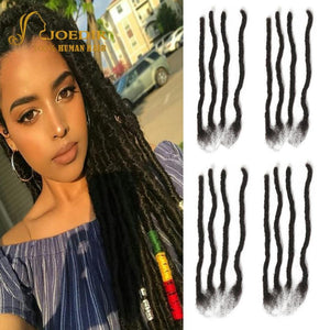Joedir Afro Kinky Curly Dreadlock Crochet Braids Remy Human Hair Extensions 20 Strands/Lot Handmade Dreadlocks For Women And Men - BzilHair – Brazilian Hair