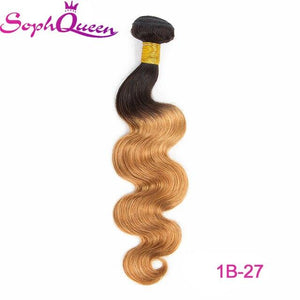 Soph Queen Hair Pre-colored Brazilian Body Wave Ombre Remy Hair Blonde Weave Bundles Human Hair Extensions Colored Bundles - BzilHair – Brazilian Hair