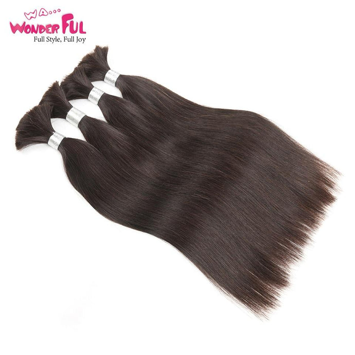 Brazilian Remy Straight Bulk Human Hair For Braiding 1 Bundle Free Shipping 10 to 30 Inch Natural Color Hair Extensions - BzilHair – Brazilian Hair