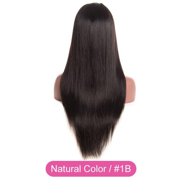 Wonder girl 13x6 Straight Lace Front Human Hair Wigs Remy 360 Lace Frontal Wig Pre Plucked 13x4Brazilian Straight Lace Front Wig - BzilHair – Brazilian Hair