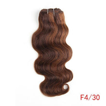 Load image into Gallery viewer, Rebecca Hair Brazilian Natural Body Wave Hair 1 Bundle Colored #P1B/30 #P4/27 #P4/30 #P6/27 Remy Human Hair Extension 10-22 Inch - BzilHair – Brazilian Hair