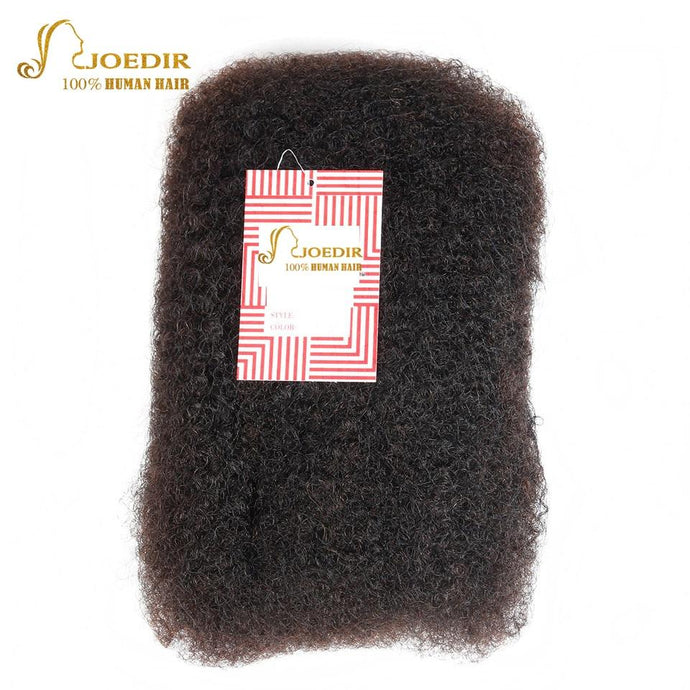 Joedir Hair Brazilian Remy Hair Afro Kinky Curly Bulk Human Hair For Braiding Braiding Hair Extensions Crochet Braid hair 10-22