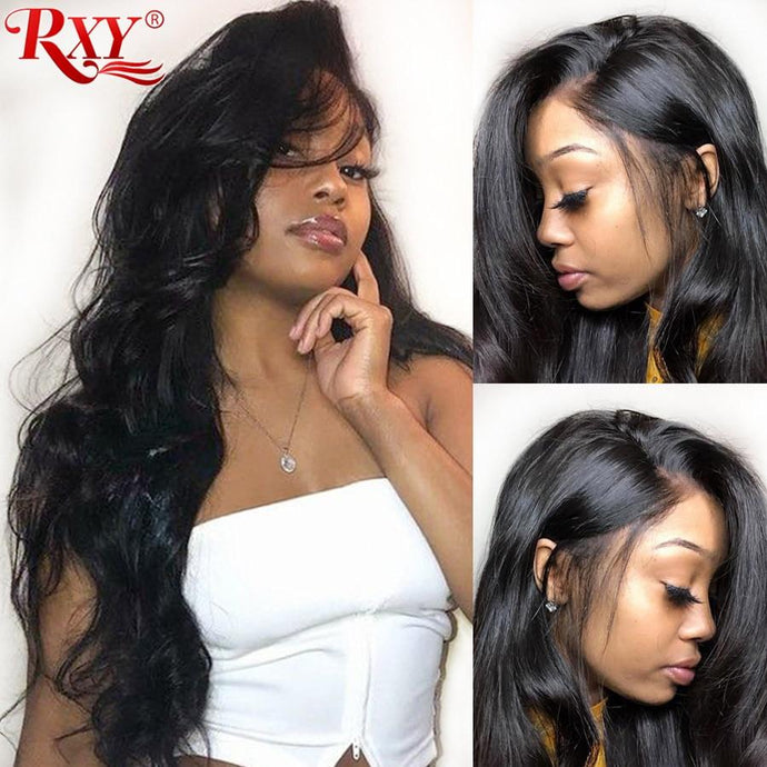 Lace Front Human Hair Wigs For Women 360 Lace Frontal Wig Pre Plucked With Baby Hair Brazilian Body Wave Lace Wig RXY Remy Hair - BzilHair – Brazilian Hair