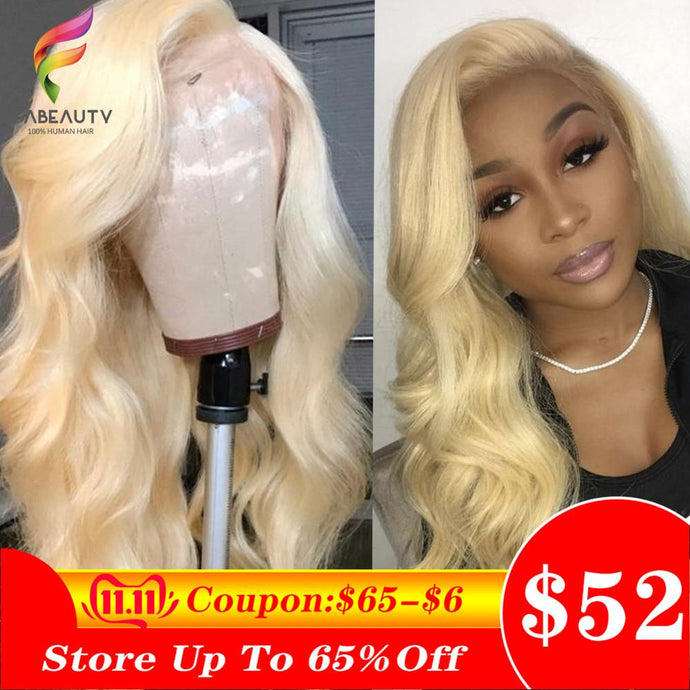 Glueless #613 Blonde Lace Front Human Hair Wigs Brazilian Body Wave 13*4 Lace Front Wig Pre Plucked Honey Blonde Remy Lace Wigs - BzilHair – Brazilian Hair