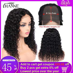 HANNE Hair 4*4 Lace Closure L/M/R 3 Part Wigs Brazilian Remy Wigs Glueless Water Wave Lace Human Hair Wig For Black Women - BzilHair – Brazilian Hair