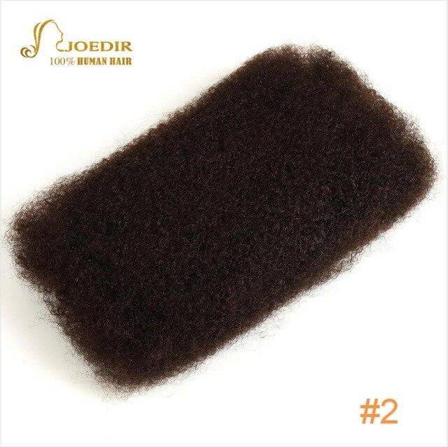 Joedir Braiding Hair 1 Bundle Remy Mongolian Afro Kinky Bulk 50g/Pc Kinky Curly Bulk Crochet Hair For Braiding Color #2 Hair - BzilHair – Brazilian Hair