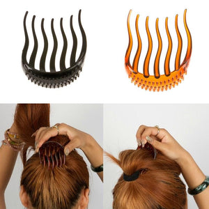 LNRRABC  Women Hair Styling Clip Fluffy Stick Bun Plastic Maker Braid Tool Ponytail Holder Hair Combs Hair Accessories - BzilHair – Brazilian Hair
