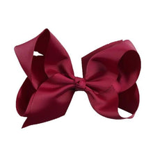 Load image into Gallery viewer, 6 Inch Big Grosgrain Ribbon Solid Hair Bows With Clips Girls Kids Hair Clips Headwear Boutique Hair Accessories - BzilHair – Brazilian Hair