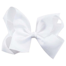 Load image into Gallery viewer, 6 Inch Big Grosgrain Ribbon Solid Hair Bows With Clips Girls Kids Hair Clips Headwear Boutique Hair Accessories - BzilHair – Brazilian Hair