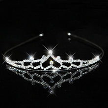 Load image into Gallery viewer, AINAMEISI Princess Crystal Tiaras and Crowns Headband Kid Girls Love Bridal Prom Crown Wedding Party Accessiories Hair Jewelry - BzilHair – Brazilian Hair