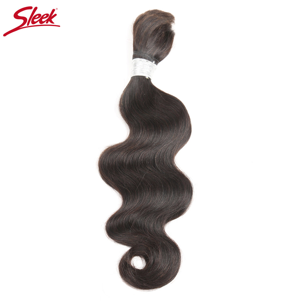 Sleek Remy Human Hair Brazilian Body Wave Bundle Hair For Braiding In Natural Color 8 To30 Inch Crochet Braids No Weft Hair Bulk - BzilHair – Brazilian Hair