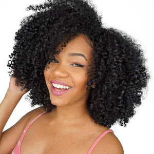 Mongolian Hair Afro Kinky Curly Hair Extension Human Hair Bundles Weave 1 Piece Can Buy 3/4 Bundles Beauty Lueen Non Remy Hair - BzilHair – Brazilian Hair