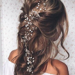 Fashion Wedding Hair Accessories Simulated Pearl Haedbands for Bride Crystal Crown Floral Elegant Hair Ornaments Hairpin - BzilHair – Brazilian Hair