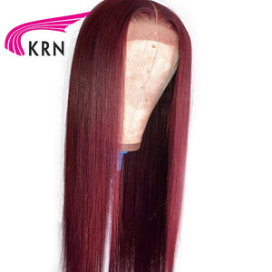KRN 99J Ombre Pre Plucked Lace Front Human Hair Wigs With Baby Hair Straight Remy Hair Brazilian Lace Front Wigs 130 Density - BzilHair – Brazilian Hair