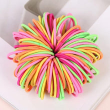 Load image into Gallery viewer, AIKELINA 100pcs/lot 3CM Cute Girl Ponytail Hair Holder Hair Accessories Thin Elastic Rubber Band For Kids Colorful Hair Ties - BzilHair – Brazilian Hair