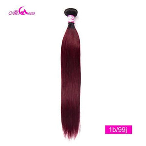Ali Coco Brazilian Straight Hair 1/3/4 Bundles "8-30" inch  #2/#4/1b/27/ #27/1b/99j Non-Remy Ombre Hair 100% Human Weave Bundles - BzilHair – Brazilian Hair