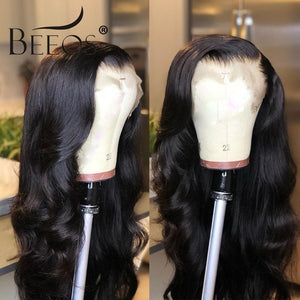 BEEOS Body Wave 360 Lace Frontal Wig Brazilian Remy Human Hair Wigs With Baby Hair For Women Pre Plucked Bleached Knots - BzilHair – Brazilian Hair