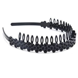 AWAYTR Hairbands Non-slip Bezel Colorful Rhinestone Flower Water Ripple Hair Hoop Headband for Women Hair Band Hair Accessories - BzilHair – Brazilian Hair