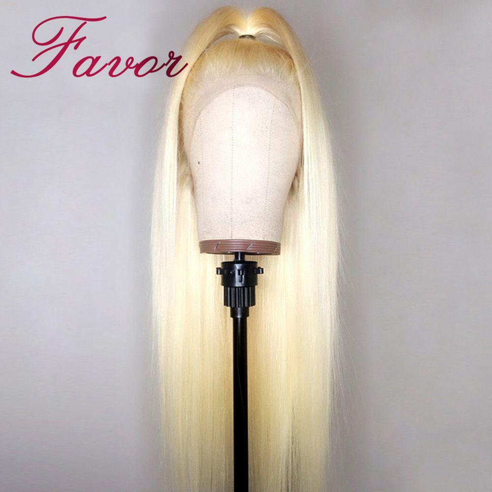 Silky Straight 613 Blonde Lace Front Human Hair Wigs 180% Density Brazilian Lace Front Remy Hair Wig Pre Plucked Favor Hair 8-24 - BzilHair – Brazilian Hair