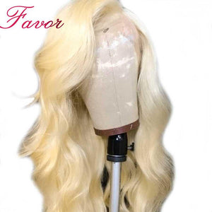 180% Density 613 Blonde Lace Front Wig With Baby Hair For Black Women Brazilian Body Wave Remy Human Hair Wigs Pre Plucked Favor - BzilHair – Brazilian Hair