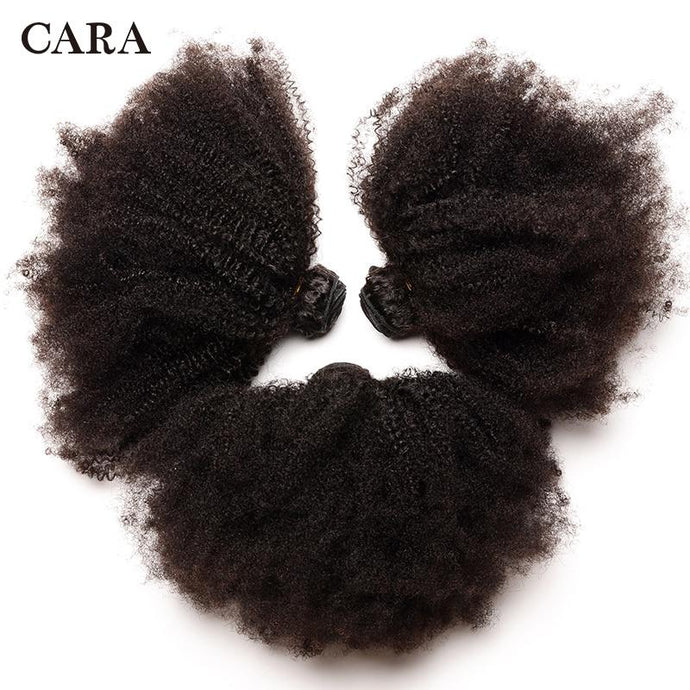 Mongolian Afro Kinky Curly Hair Human Hair Bundles 4B 4C Hair Weave Remy Natural Human Hair Extension CARA Products 1&3 Bundles - BzilHair – Brazilian Hair