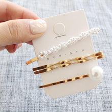 Load image into Gallery viewer, 3Pcs/Set Pearl Metal Hair Clip Hairband Comb Bobby Pin Barrette Hairpin Headdress Accessories Beauty Styling Tools New Arrival - BzilHair – Brazilian Hair