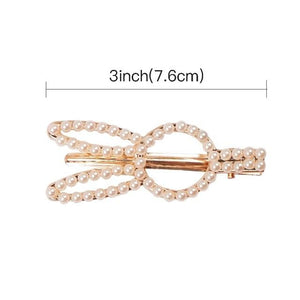 Korea Pearl Barrettes with Bowknot for Women Ladies Elegant Jewelry Hairgrips Valentine's Day Hair Pins Hair Accessories ON SALE - BzilHair – Brazilian Hair
