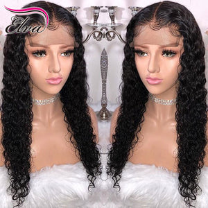 Elva Hair 13x6 Curly Lace Front Human Hair Wigs Pre Plucked Hairline Brazilian Remy Hair Lace Wig With Baby Hair Natural Color - BzilHair – Brazilian Hair