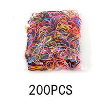 Load image into Gallery viewer, 200/1000PCS Cute Girls Colourful Ring Disposable Elastic Hair Bands Ponytail Holder Rubber Band Scrunchies Kids Hair Accessories - BzilHair – Brazilian Hair