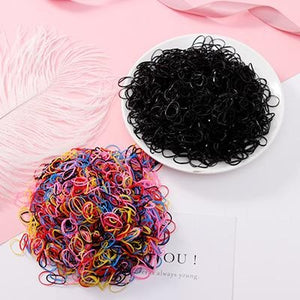200/1000PCS Cute Girls Colourful Ring Disposable Elastic Hair Bands Ponytail Holder Rubber Band Scrunchies Kids Hair Accessories - BzilHair – Brazilian Hair