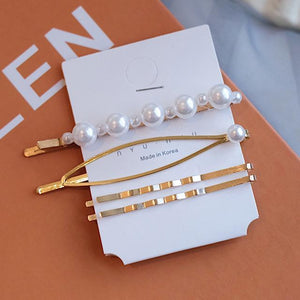 New 2019 Women Barrettes Set Pearl Hair Clip Pins Gold Fashion Jewelry Accessories Mujer Headwear Wedding for Girl Gift Oranment - BzilHair – Brazilian Hair