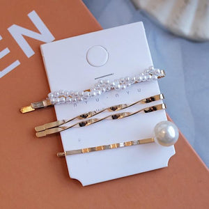 New 2019 Women Barrettes Set Pearl Hair Clip Pins Gold Fashion Jewelry Accessories Mujer Headwear Wedding for Girl Gift Oranment - BzilHair – Brazilian Hair