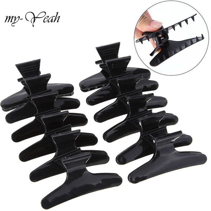 12pcs/set Butterfly Hair Clips Woman Girl's Hairpins Styling Holding Tools Hair Section Claw Clamps Pro Salon Hair Accessories - BzilHair – Brazilian Hair