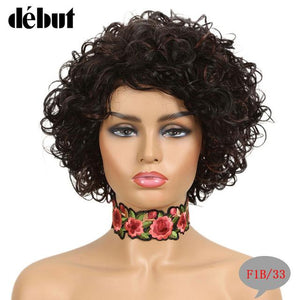 Debut Brazilian Short Curl Human Hair Wigs Remy Short  Wigs 100% Human Hair Sassy Curl Ombre Human Hair Wigs For Black Women - BzilHair – Brazilian Hair