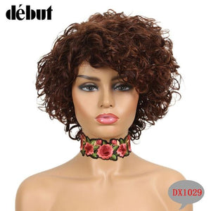 Debut Brazilian Short Curl Human Hair Wigs Remy Short  Wigs 100% Human Hair Sassy Curl Ombre Human Hair Wigs For Black Women - BzilHair – Brazilian Hair