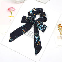 Load image into Gallery viewer, 2019 New Bow Streamers Hair Ring Fashion Ribbon Girl Hair Bands Scrunchies Ponytail Hair Bows Girl Holder Rope Hair Accessories - BzilHair – Brazilian Hair