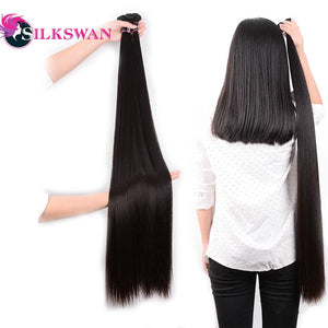 Silkswan Straight 10-30 Inch Human Hair Extensions 100% Remy Hair 28 30 32 34 36 38 40 42 50 Inch  Brazilian Hair Weave Bundles - BzilHair – Brazilian Hair