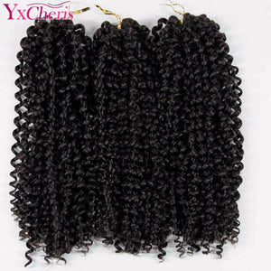 12'' brazilian jerry curl bundles weave Synthetic Braiding hair with Ombre purple blonde Crochet Braids Hair Extension bulk hair - BzilHair – Brazilian Hair